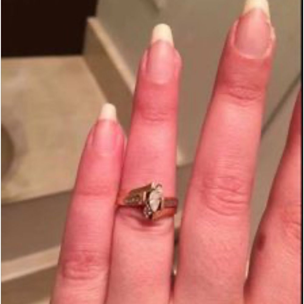 Engagement Wedding Ring set 14K GOLD - Picture 5 of 10